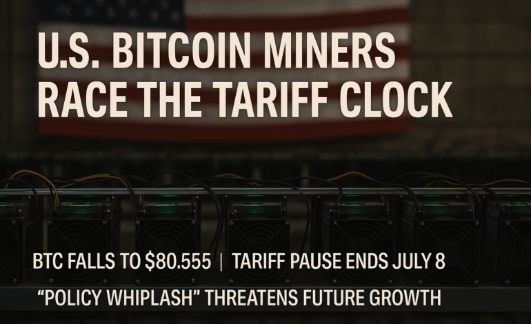 US Bitcoin Miners Scramble to Stock Up Amid Tariff Pause — But Disadvantages Remain