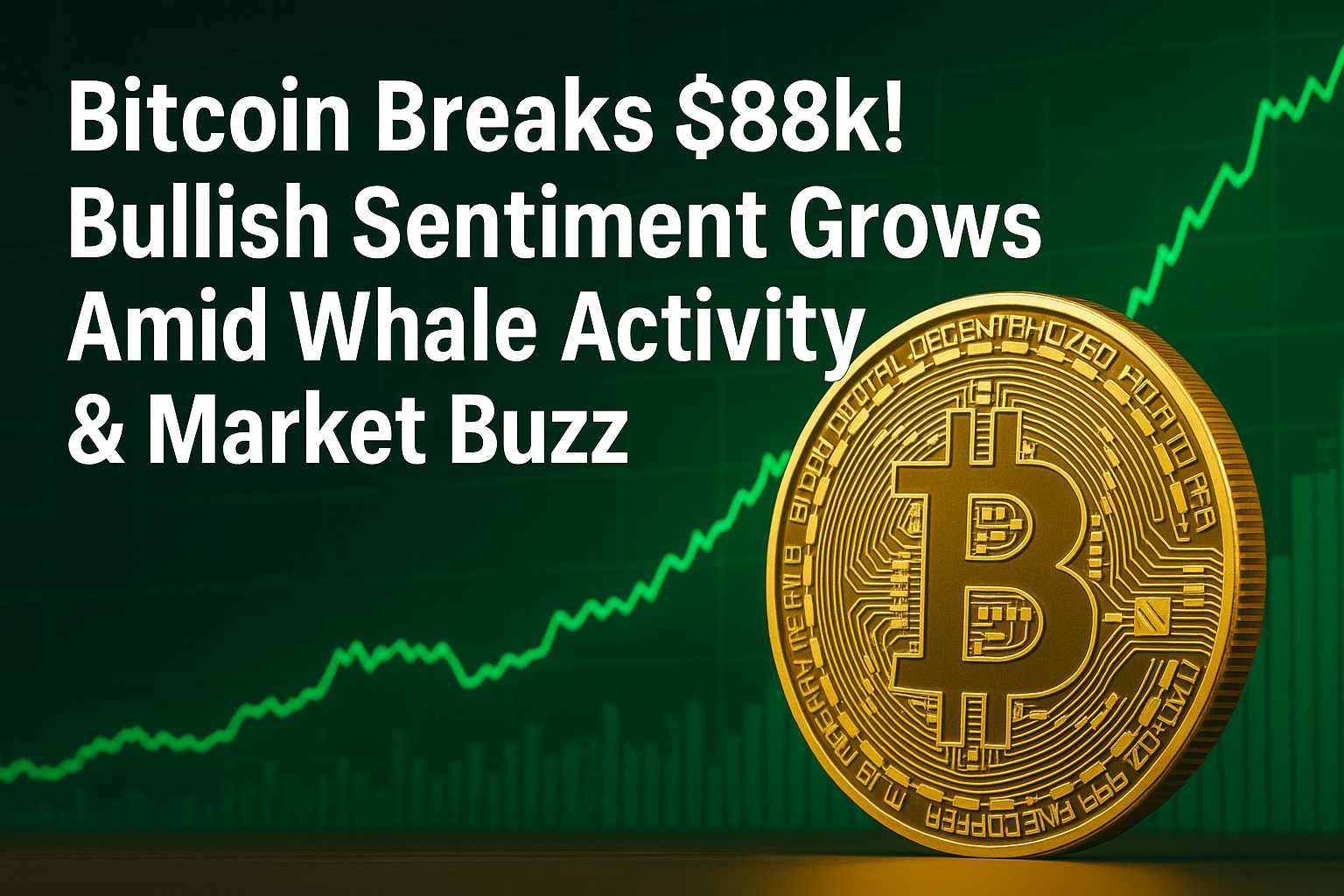 Bitcoin Breaks $88k! Bullish Sentiment Grows Amid Whale Activity & Market Buzz