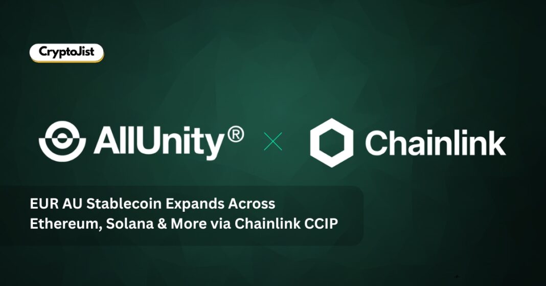 EUR AU Stablecoin Expands Across Ethereum, Solana & More via Chainlink CCIP