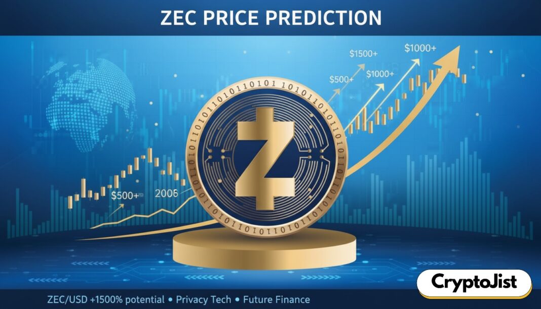 Illustration of Zcash (ZEC) price prediction.