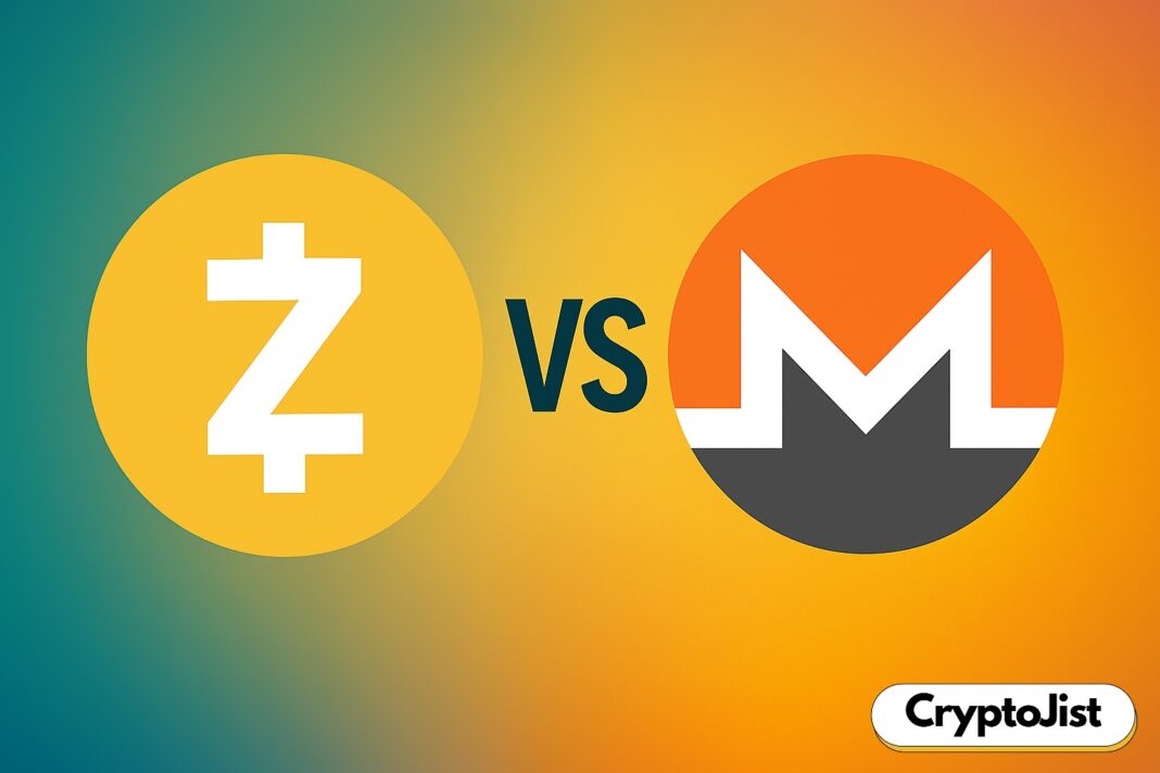 Illustration of ZEC Vs XMR. Which one is better to stack and which can 10x in Q4 2025?