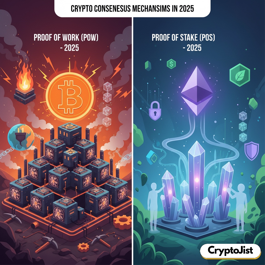 What Is POW And POS In 2025? Consensus Mechanisms Of Crypto
