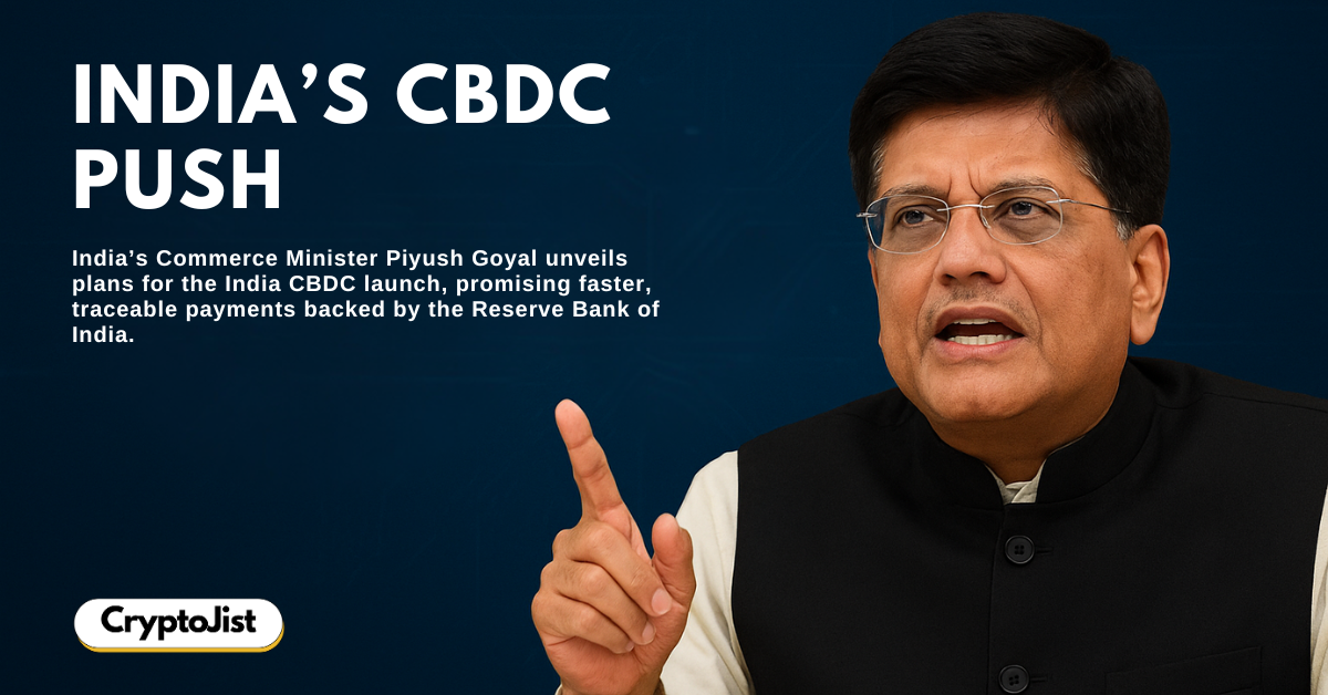 India’s CBDC Push: Piyush Goyal Lays Out the Roadmap