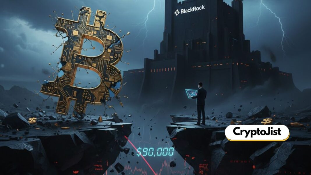 Will BTC fall below $90K? As BlackRock continues to dump Bitcoin.