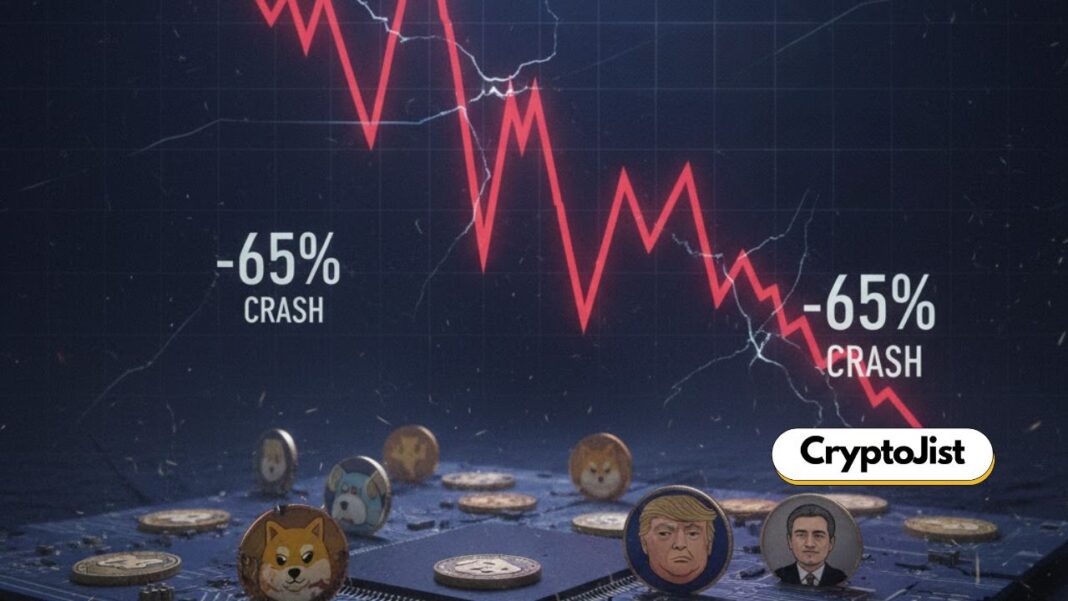Are Memecoins Dead? Market Crashes 65% From Peak