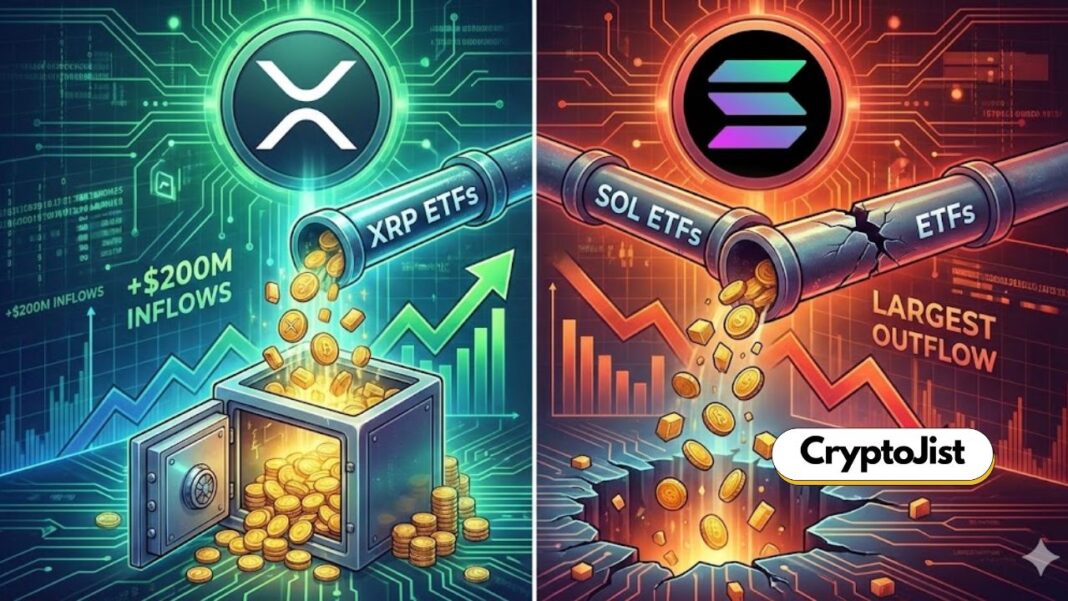 XRP Accumulation Continues While SOL ETFs Record Largest Outflow