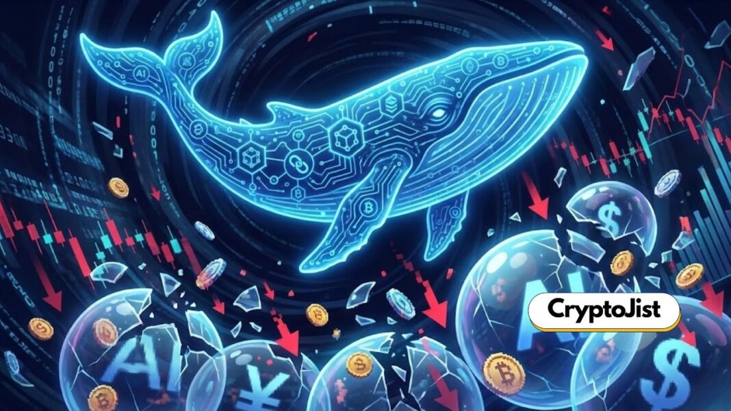 Is AI Bubble Over? Crypto Whales Exit AI Agent Bets