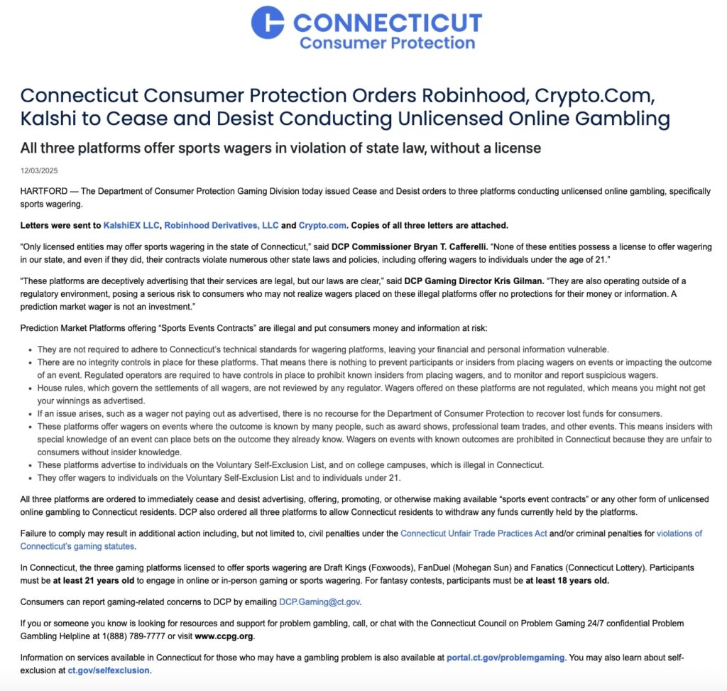 Robinhood, Kalshi & Crypto.com