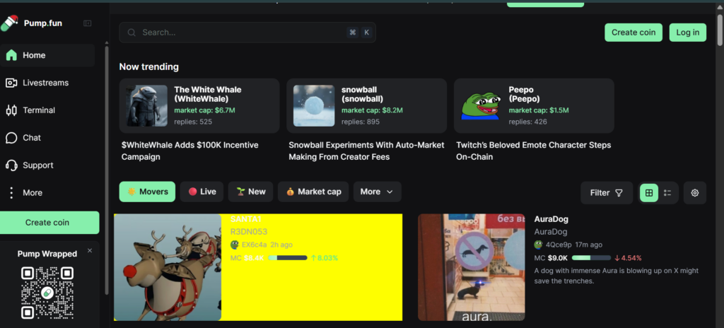 Launch a token on pump.fun.