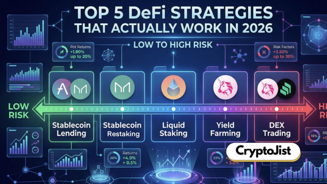 Top 5 DeFi Strategies That Actually Work in 2026 Low to High Risk