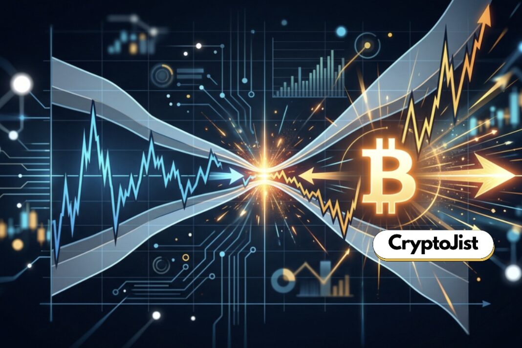 Bitcoin’s Extreme Bollinger-Band Pinch, What Does This Mean?